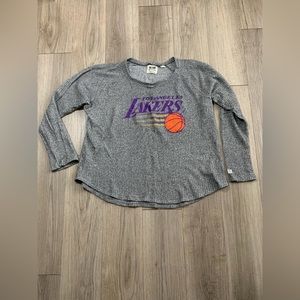 Lakers Long Sleeve Shirt, Gray, XL
